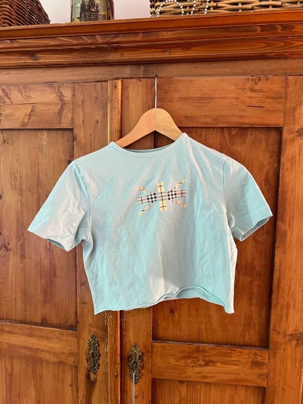 Blue Burberry Croptop